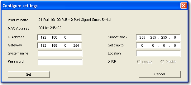 Util Config Setting